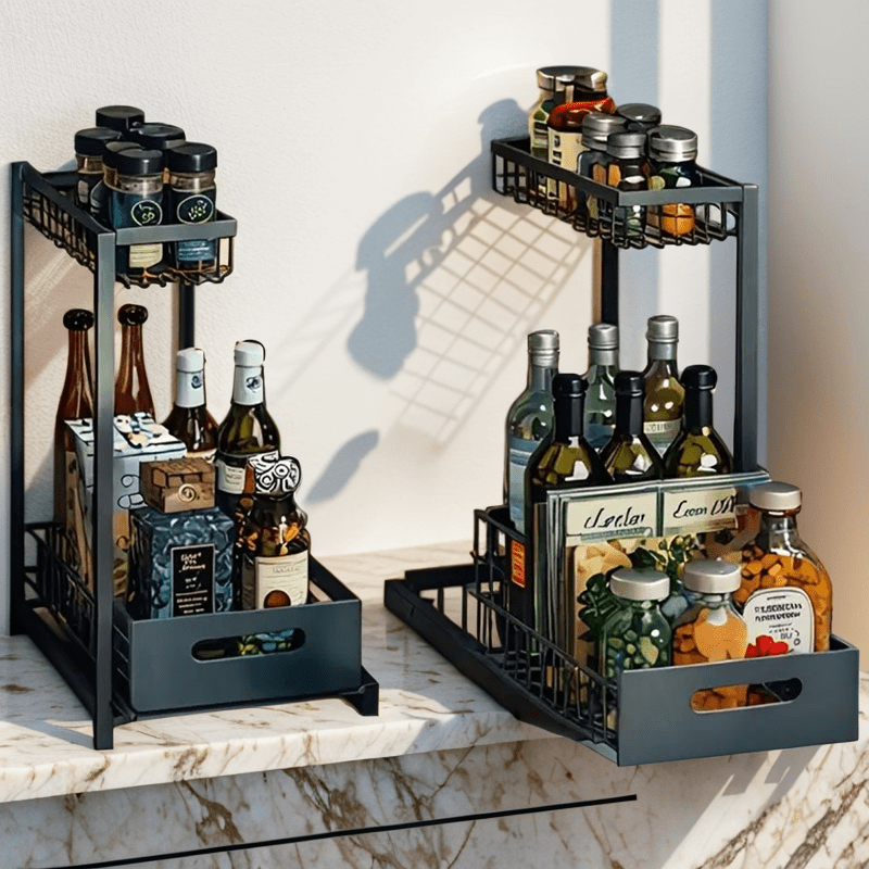 1pc Multi-Function Kitchen Sink Drain Basket with Hanging Rack for Tableware and Fruit/Vegetables.