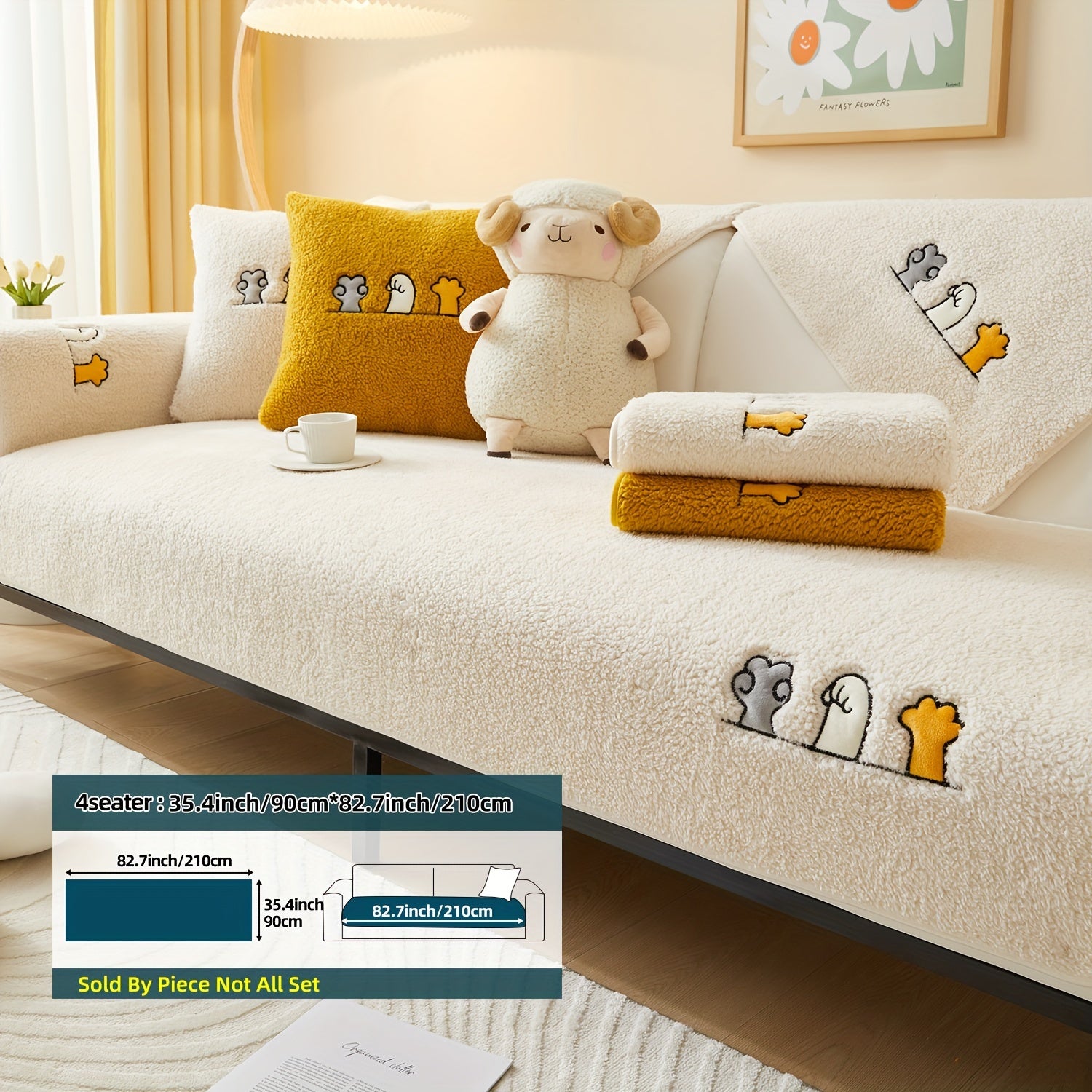 Плюшевый чехол на диван для собак, противоскользящий, защитный чехол для мебели