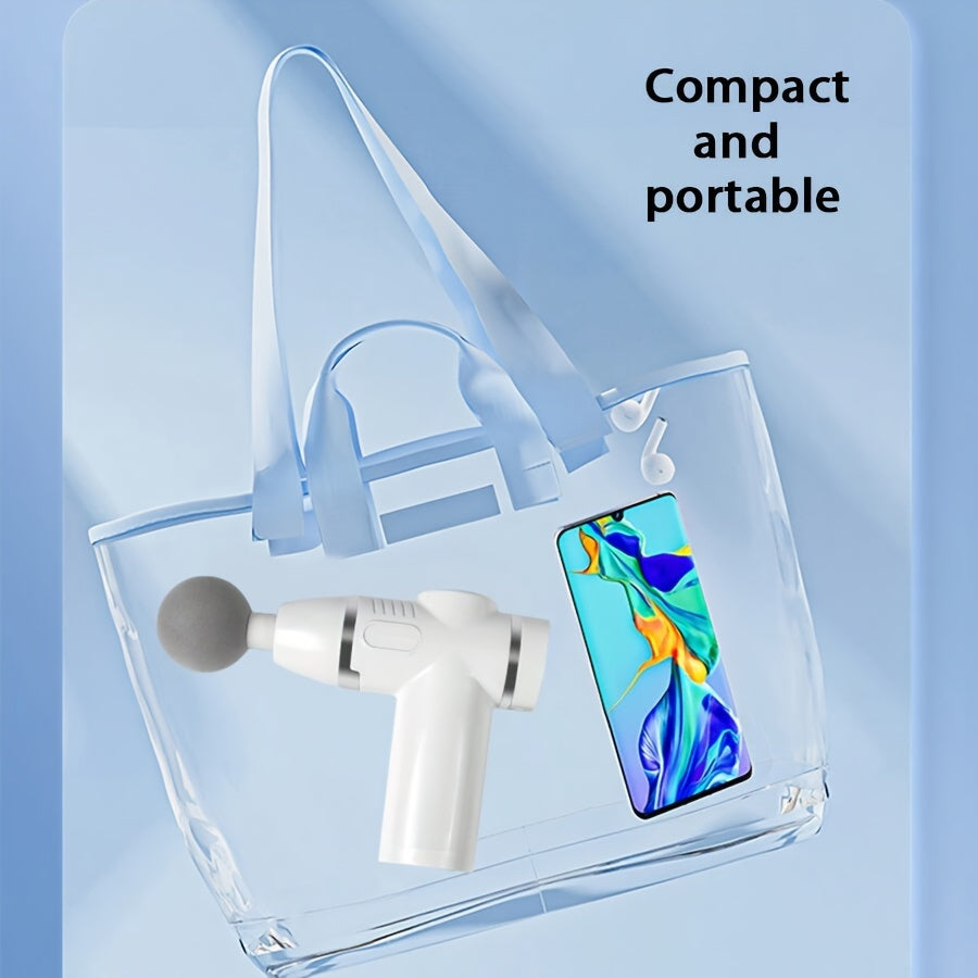 Handheld Massager with 12 Heads 8 Speeds Rechargeable USB Travel Home Use