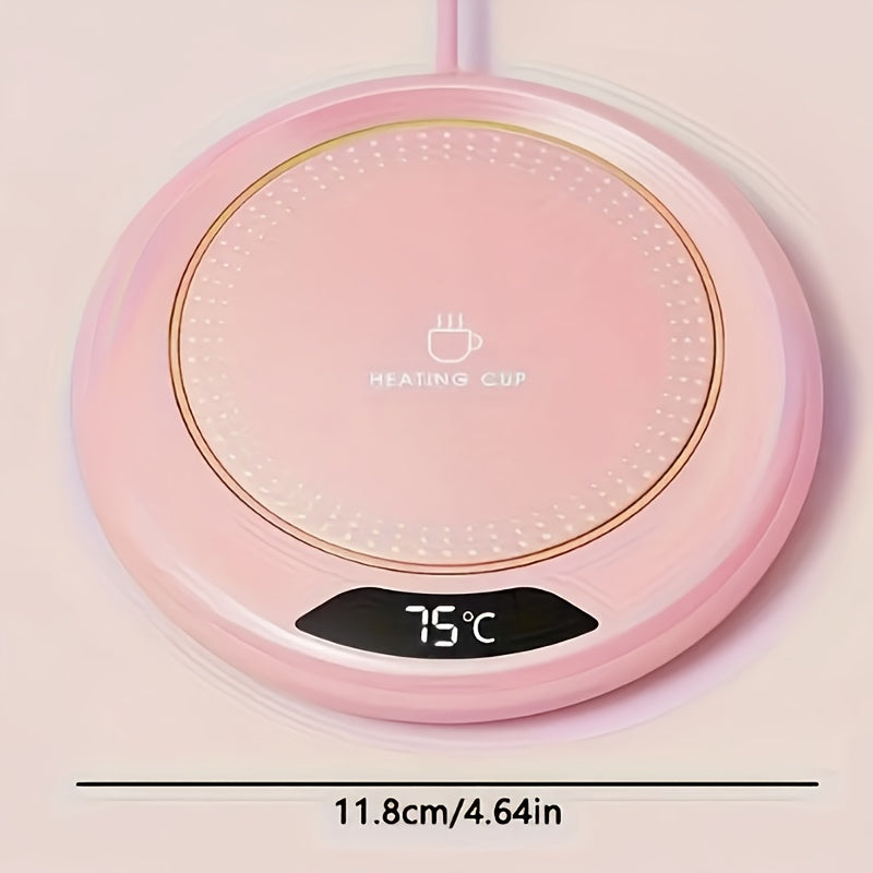 USB Thermal Cup Mat Keeps Drinks Warm for Flat Bottom Cups Outdoor Use 3 Temperature Settings