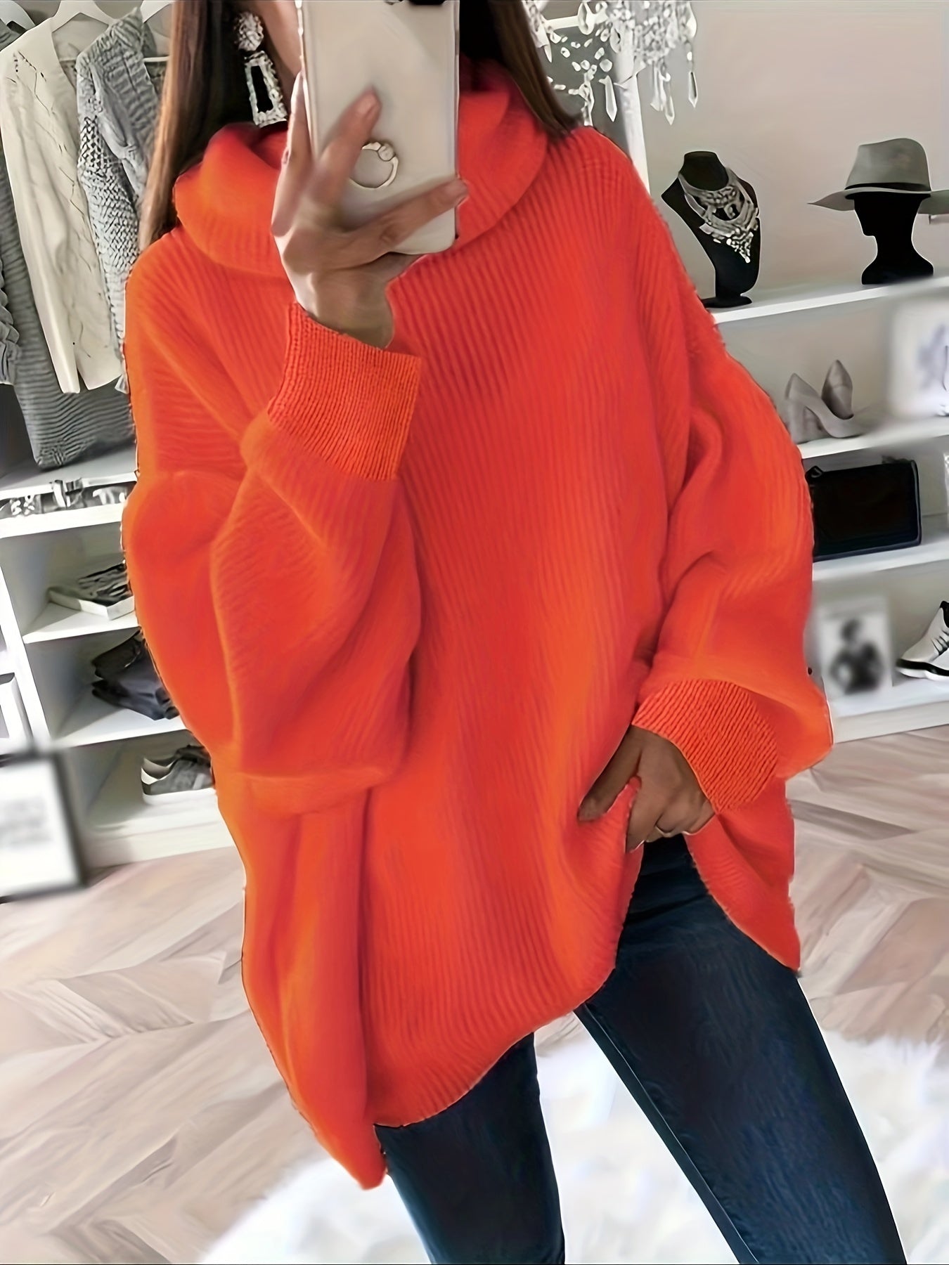 Women's Knit High Neck Sweater Thickening Slim Fit Pullover