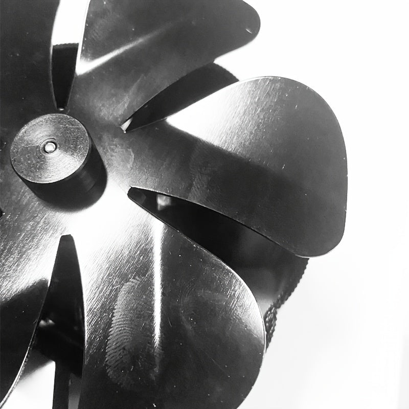 Elektrsiz 6-pichoqli yog'och pechka ventilyatori samarali issiqlik taqsimoti uchun, kuz va qish uchun ideal. Kaminalar va yog'och yoqish pechkalari uchun ko'chma aksessuar.