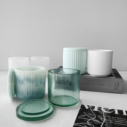 Silicone Resin Mold Set for Epoxy Candle Cups and Storage Containers Round Crystal Epoxy Shapes