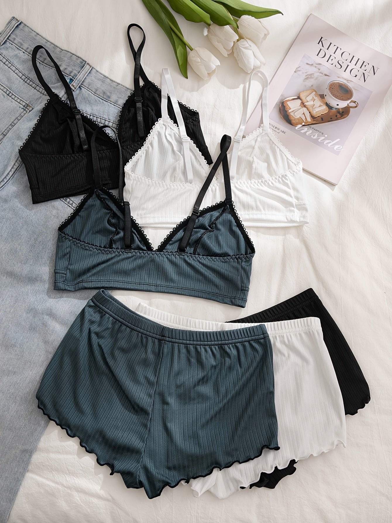 Yagona Rangli Ayollar Ichki Kiymlari To'plami