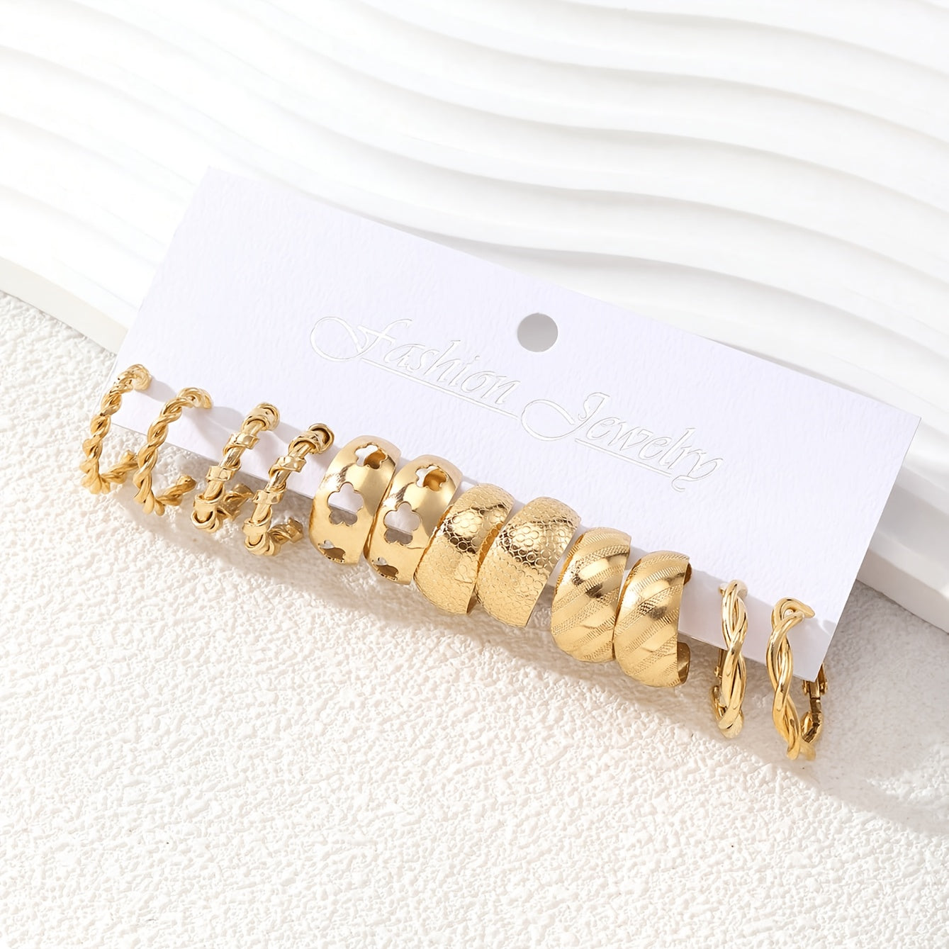 Женский набор серег-колье в бохо-стиле с геометрическими квадратами и кругами, инкрустированные жемчугом, с вырезанным цветочным узором