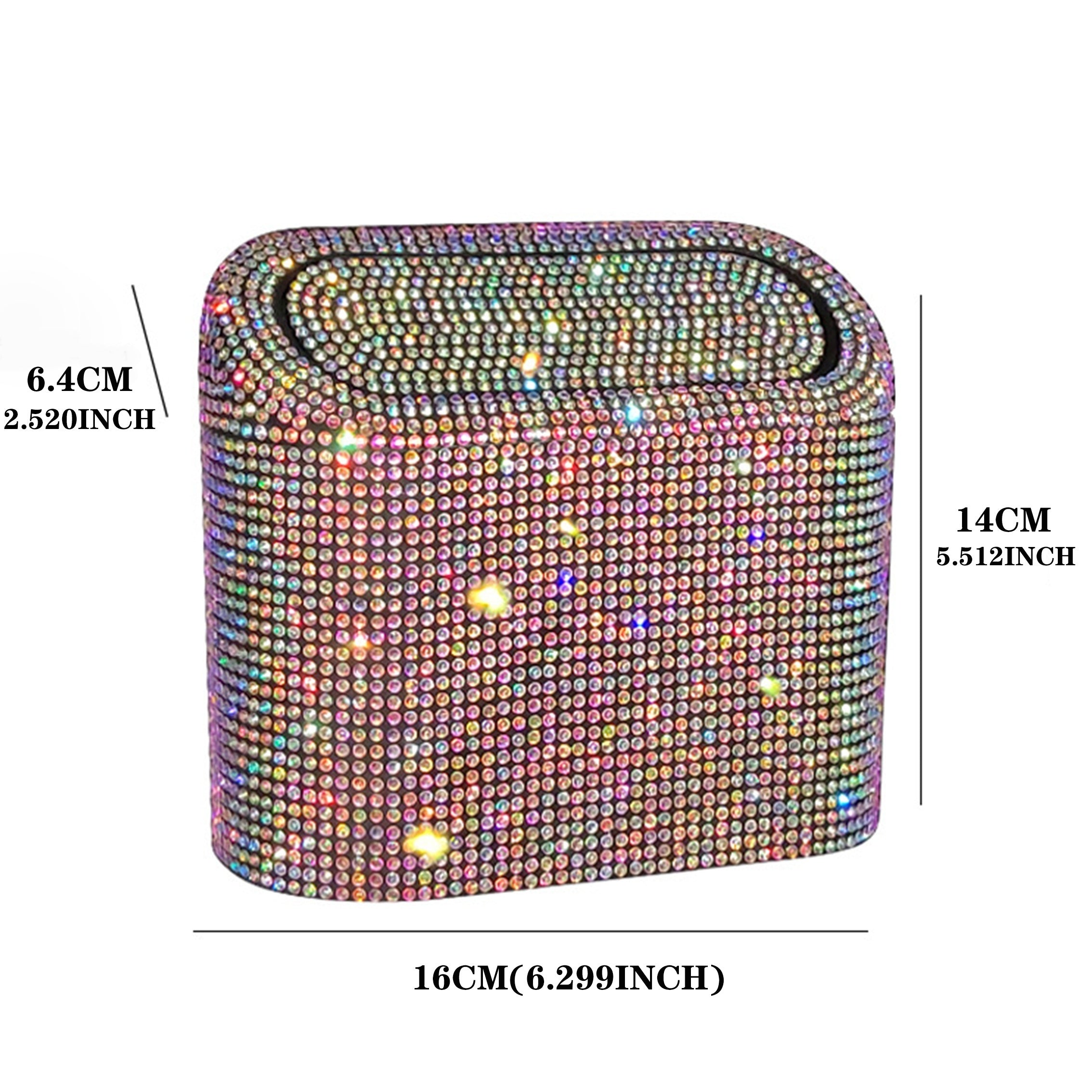 Cubo de basura para coche con pedrería, organizador colgante para almacenamiento en el asiento trasero