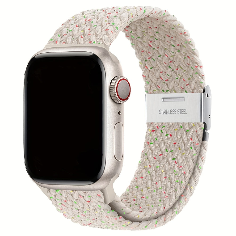Moslashuvchan Naylon bilan to‘qilgan Solo Loop soat bandi, Apple Watch Series 1-9 Ultra 2 42mm 44mm 45mm 49mm uchun suv o'tkazmaydigan