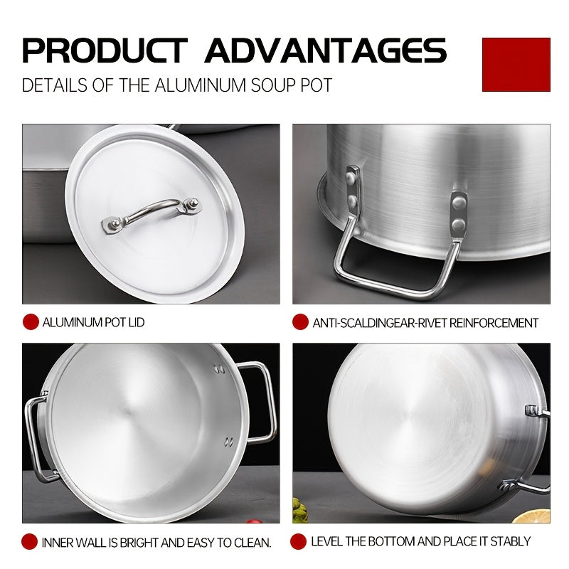 Set of Seven Aluminum Cooking Pots with Thickened Cross-Border Soup Pot Set 14-26cm