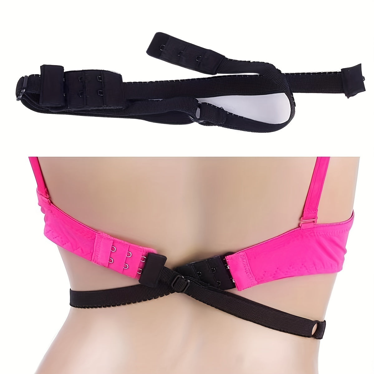 Backless Bra with Adjustable Invisible Shoulder Straps and Conversion Belt