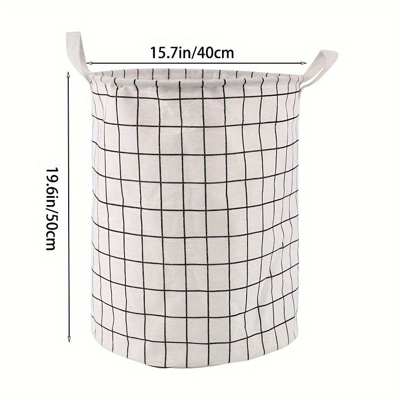 Round Laundry Basket with Storage Bucket for Dirty Clothes Portable Hamper