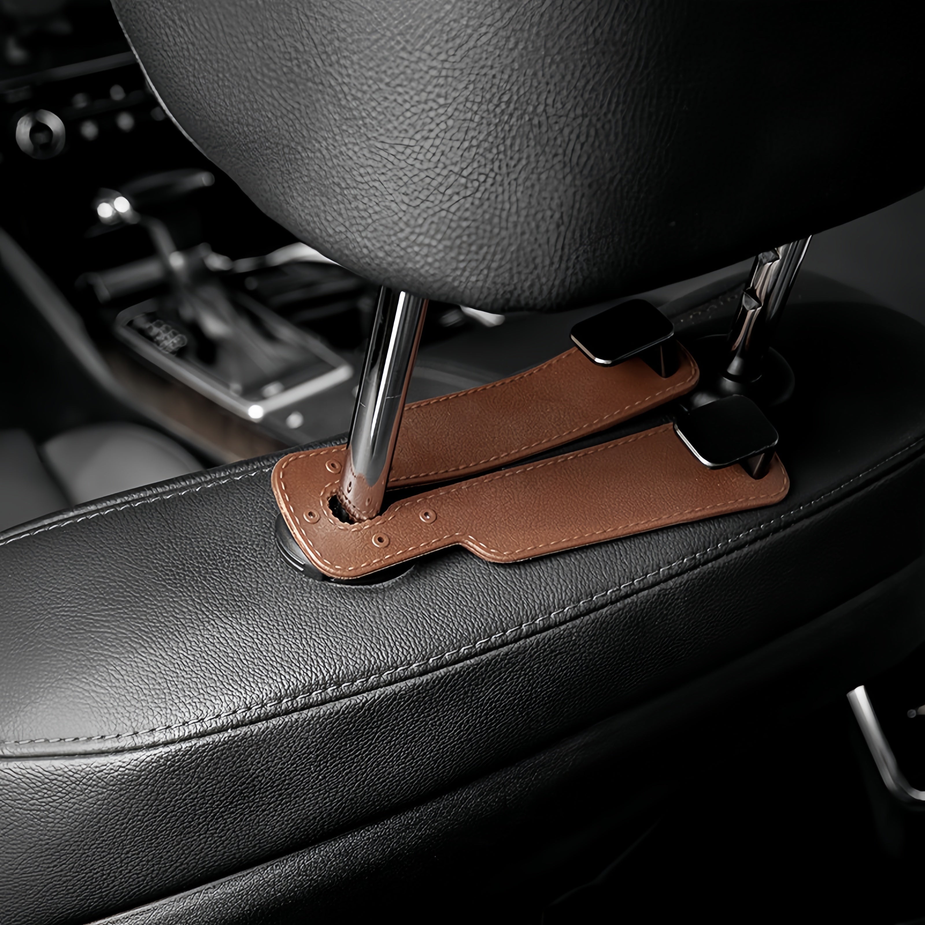 Soporte para teléfono en respaldo de asiento de coche con gancho anticaída, accesorio para el interior del coche