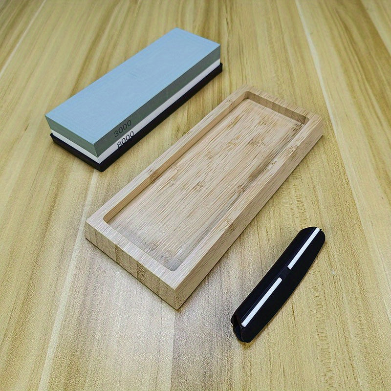 Afilador de cuchillos de doble cara con piedra de agua para un afilado de precisión