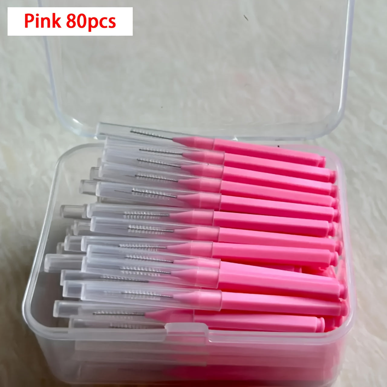 80 dona interdental cho'tkalar tishlarni tozalash uchun mikrotoʻqimalik sochlar bilan tartar olib tashlash
