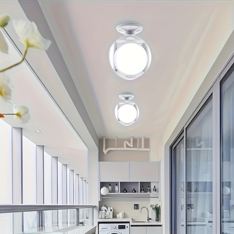 Bombilla LED con diseño de aspas para decoración del hogar y garaje 6500K blanco frío E26/E27