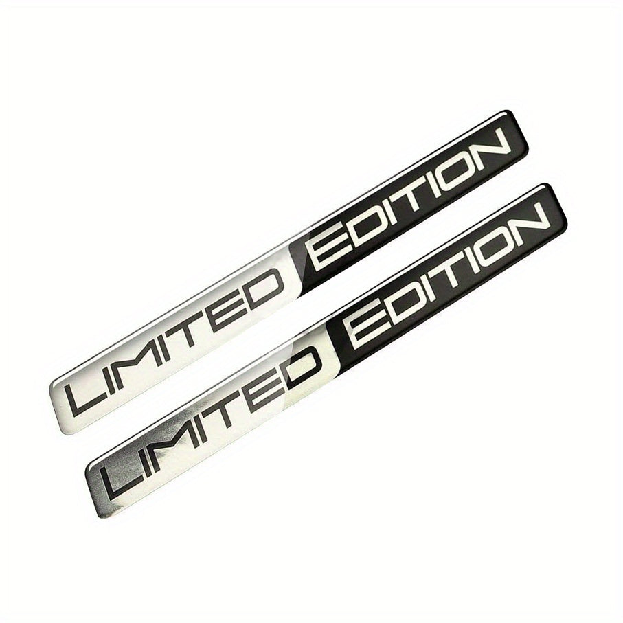 2PCS Car Emblem Badge Sticker Aluminum 3D Trunk Fender Decal Accessories