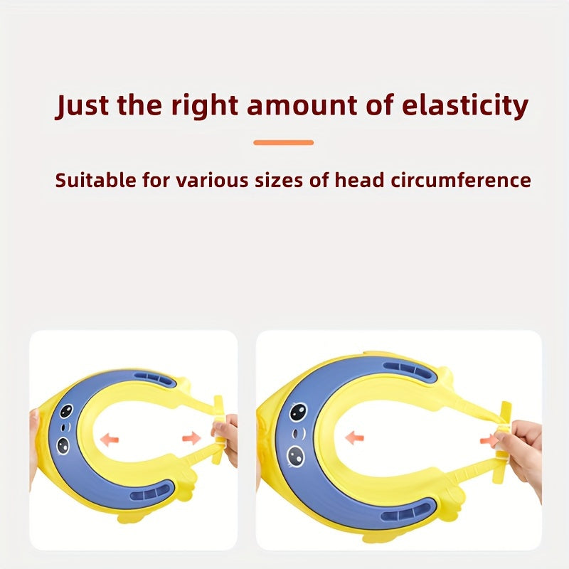 Детский водонепроницаемый шапочка для душа с регулируемыми TPE-накладками на уши для детей