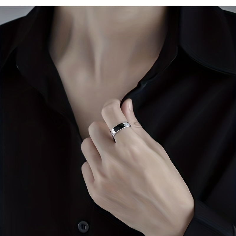 Erkaklar uchun zamonaviy 925 sterling kumush ochiq uzuk - ko'p funksiyali va zamonaviy, har kuni tasodifiy kiyim uchun ideal