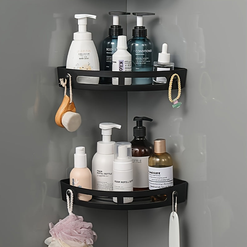Three Corner Storage Racks Ultra-Durable ABS No Sharp Edges for Bathroom Organization