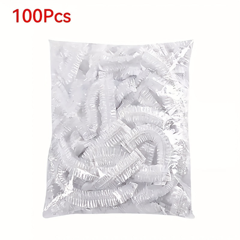 100 Pieces Disposable Elastic Food Covers Plastic Wrap Bags for Preserving Freshness