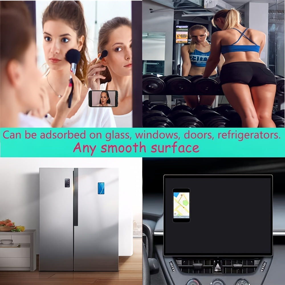 Double-Sided Silicone Suction Cup Phone Holder for iPhone Android Adjustable Angle Compact Design