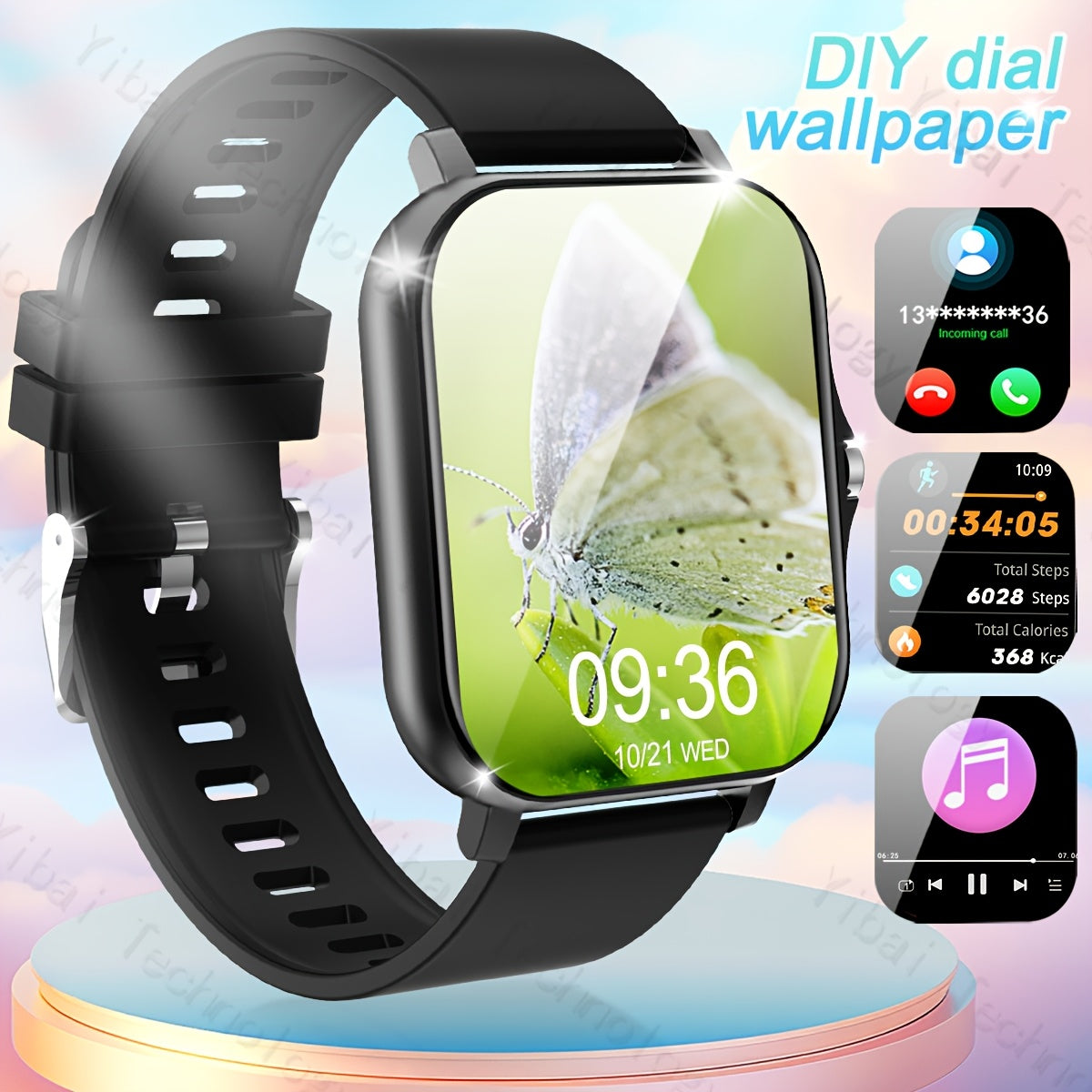 2024 Sports Smart Watch for Men and Women 2.01-Inch HD Touch Screen Call and Fitness Tracker
