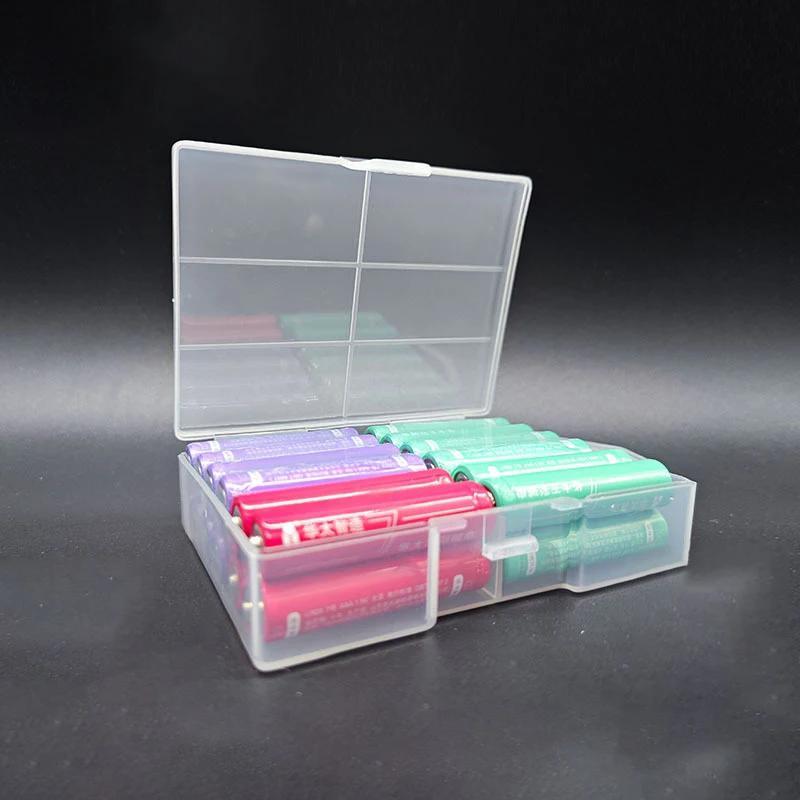 Plastic Battery Storage Box Holds 24 AA AAA Batteries for Home Organization