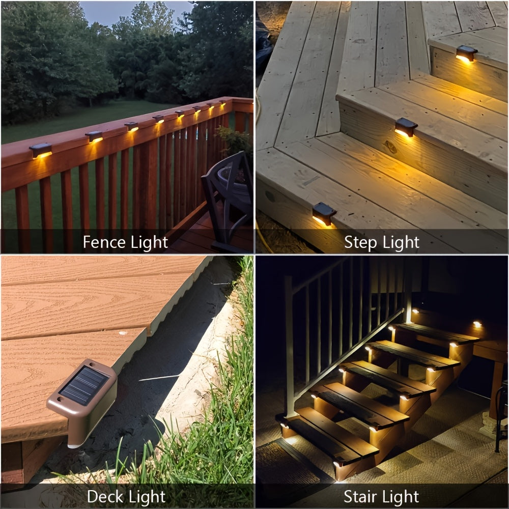 16 luces solares para exteriores en caminos, barandillas, cercas, escaleras y carriles