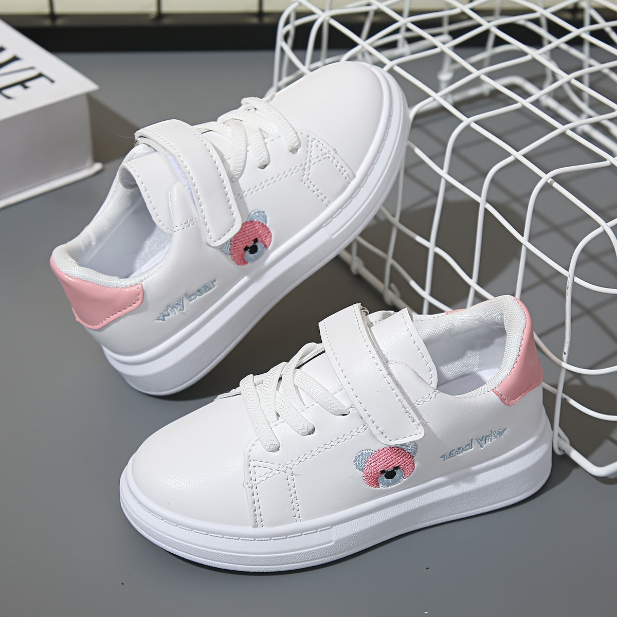 Kids' Cartoon Design Sneakers for Boys and Girls Breathable PVC Sole