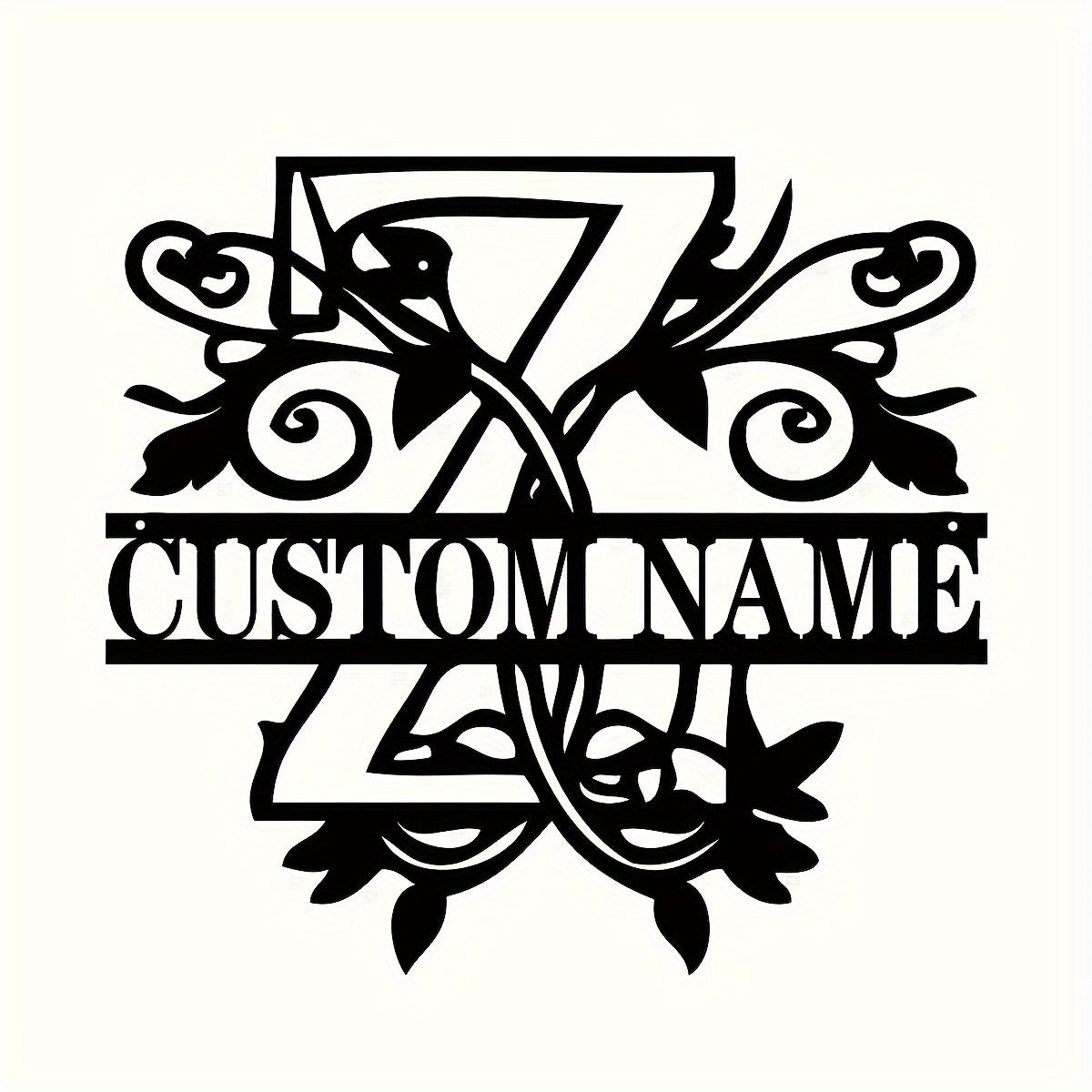 Shaxsiylashtirilgan Metall Devor San'ati - Bo'lingan Lala Monogram Dizayni - Moslashtiriladigan Temir Oila Ismi Belgisi, Uyga Ko'chish, Rojdestvo, Thanksgiving, Bitiruv va 4-Iyul Sovg'alari uchun Mukammal