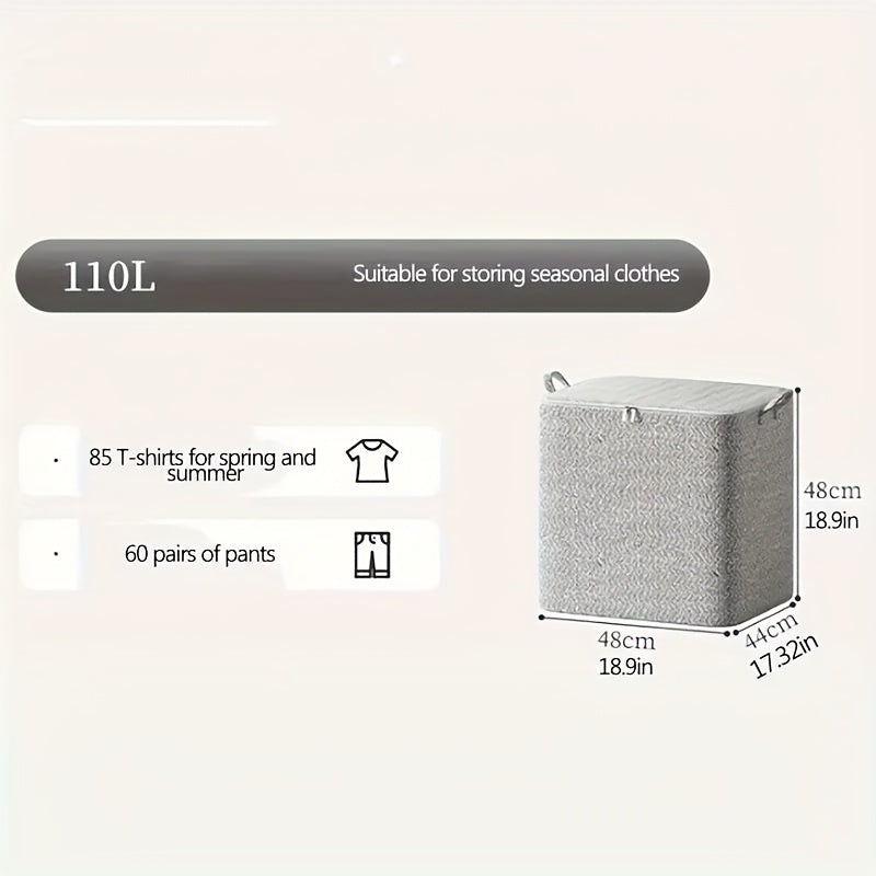 Большая складная сумка для хранения с молнией для одежды, одеял, игрушек, моющийся текстиль