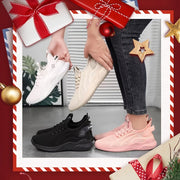 Women's Breathable Mesh Casual Sneakers - Lightweight Low-Top Athletic Shoes in White, Black, Pink