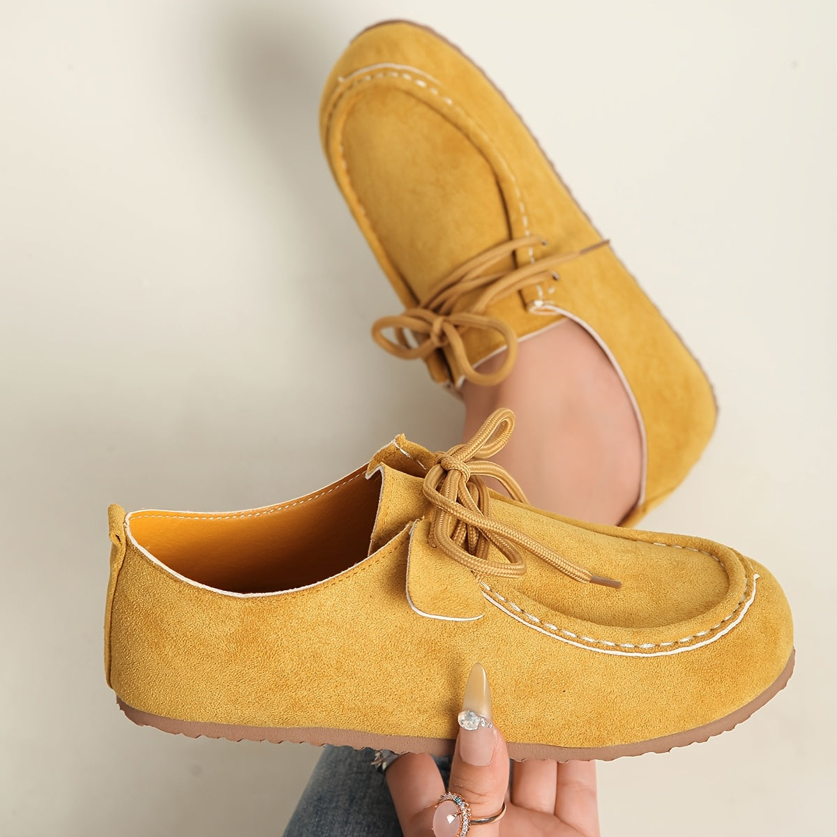 Women Soft Pink Slip-On Loafers Casual Flats Comfortable Round Toe