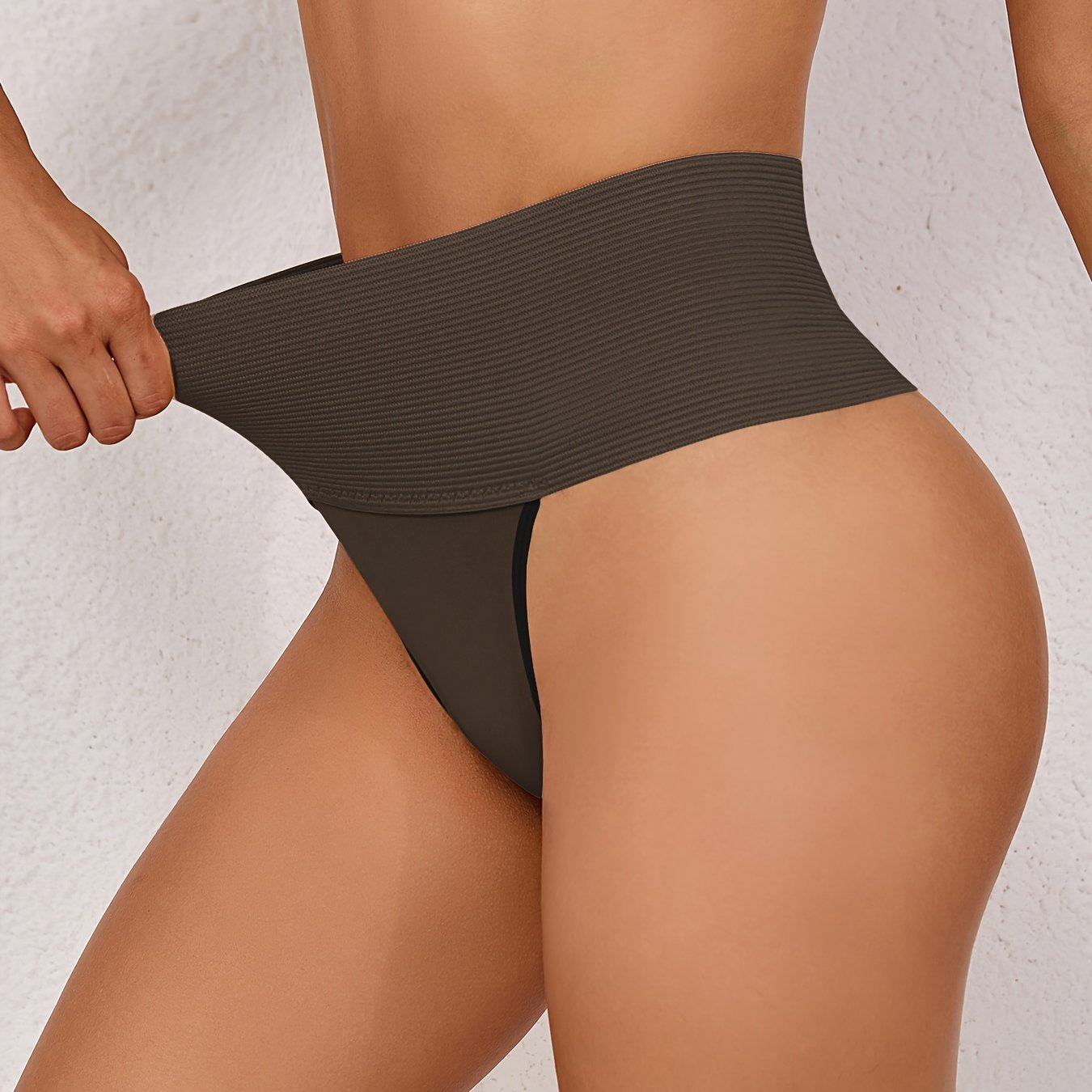 Bragas moldeadoras de control de abdomen para mujer de cintura alta en negro