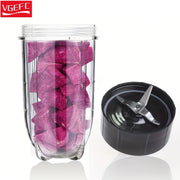 2-Pack Replacement Cross Blades and 16oz Cups for Magic Bullet Blender