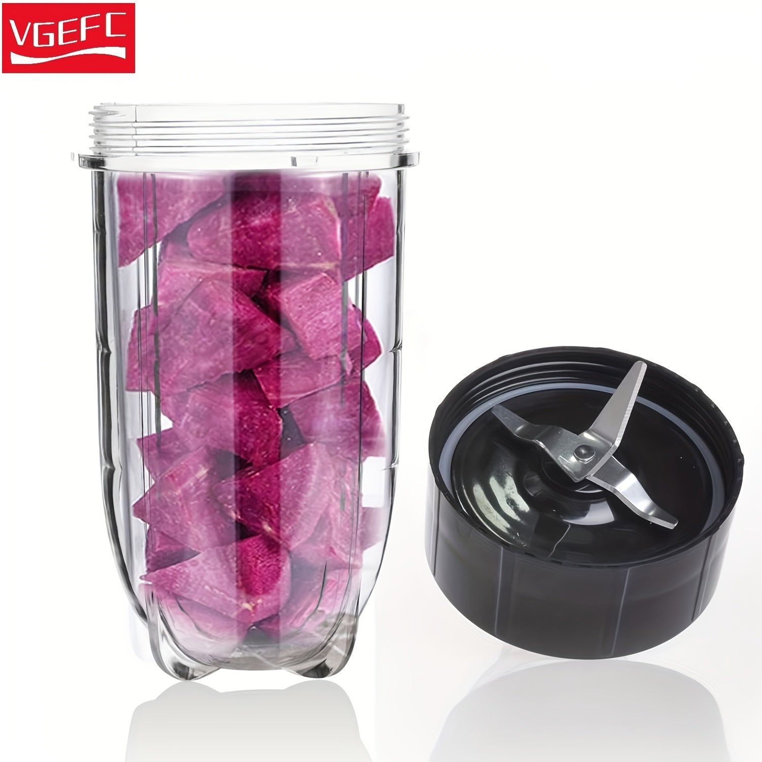 2-Pack Replacement Cross Blades and 16oz Cups for Magic Bullet Blender