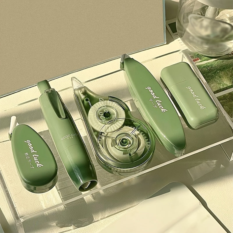 Набор из 5 корректирующих лент для школы и офиса, мгновенное исправление ошибок, прочный материал PET