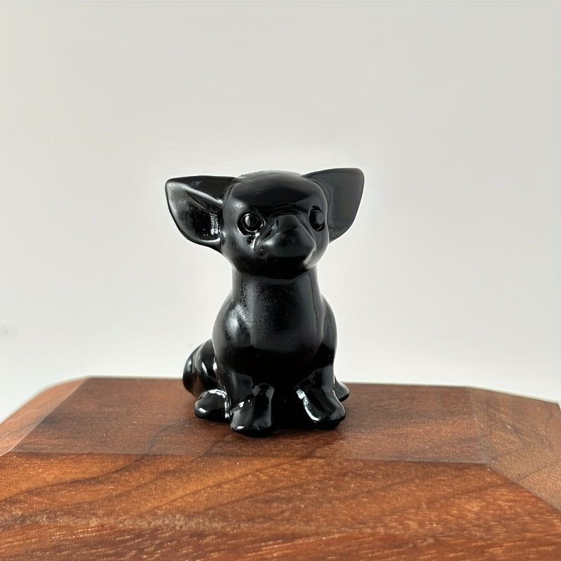 Crystal Chihuahua Dog Carving Natural Crystal Home Decor Office Decor Gift