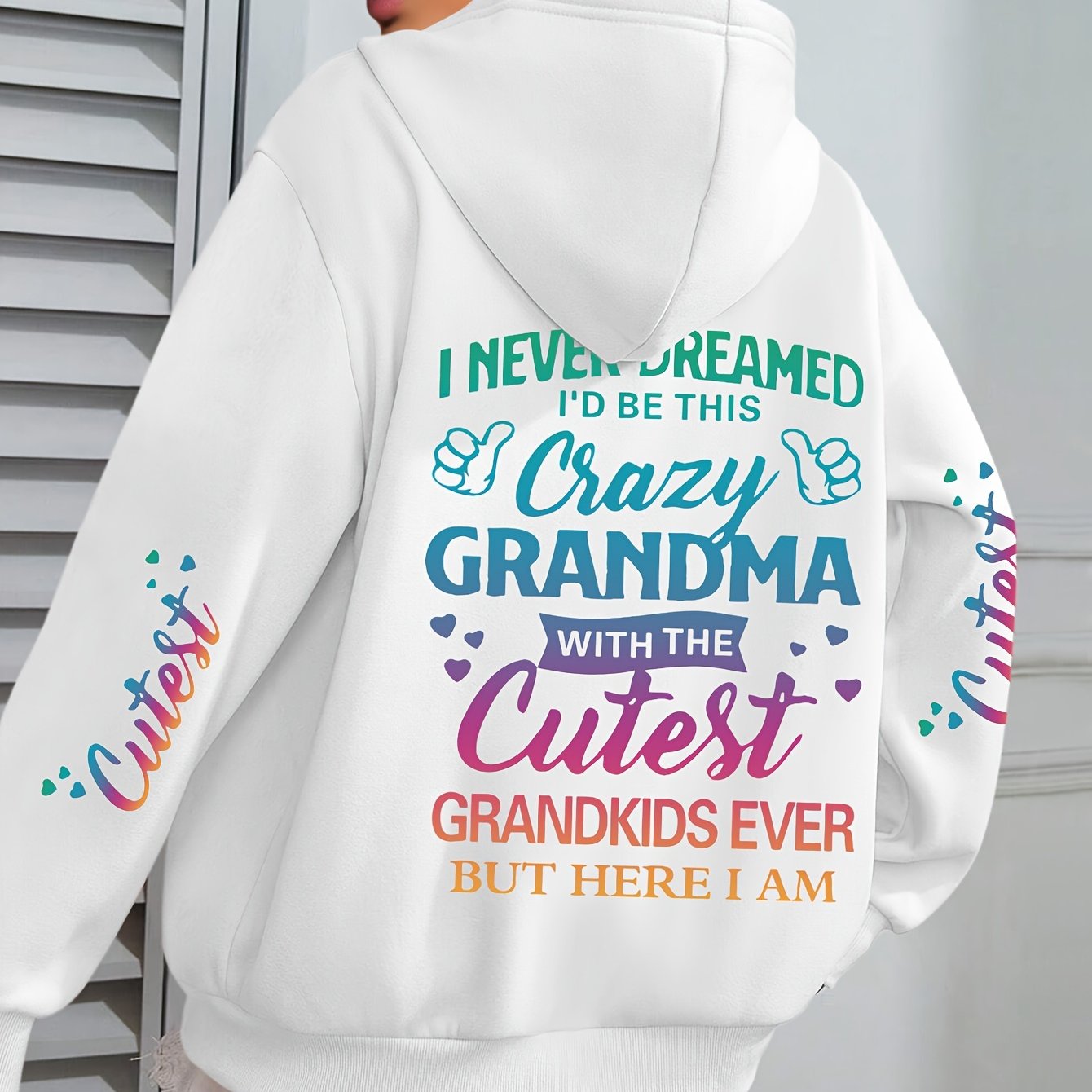 Толстовка для полных бабушек с флисовой подкладкой, зеленая, повседневная одежда с карманом спереди