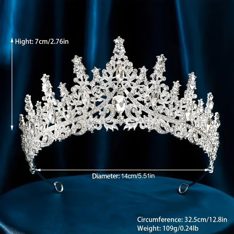 Girls Women Rhinestone Baroque Hairpiece for Parties and Photography