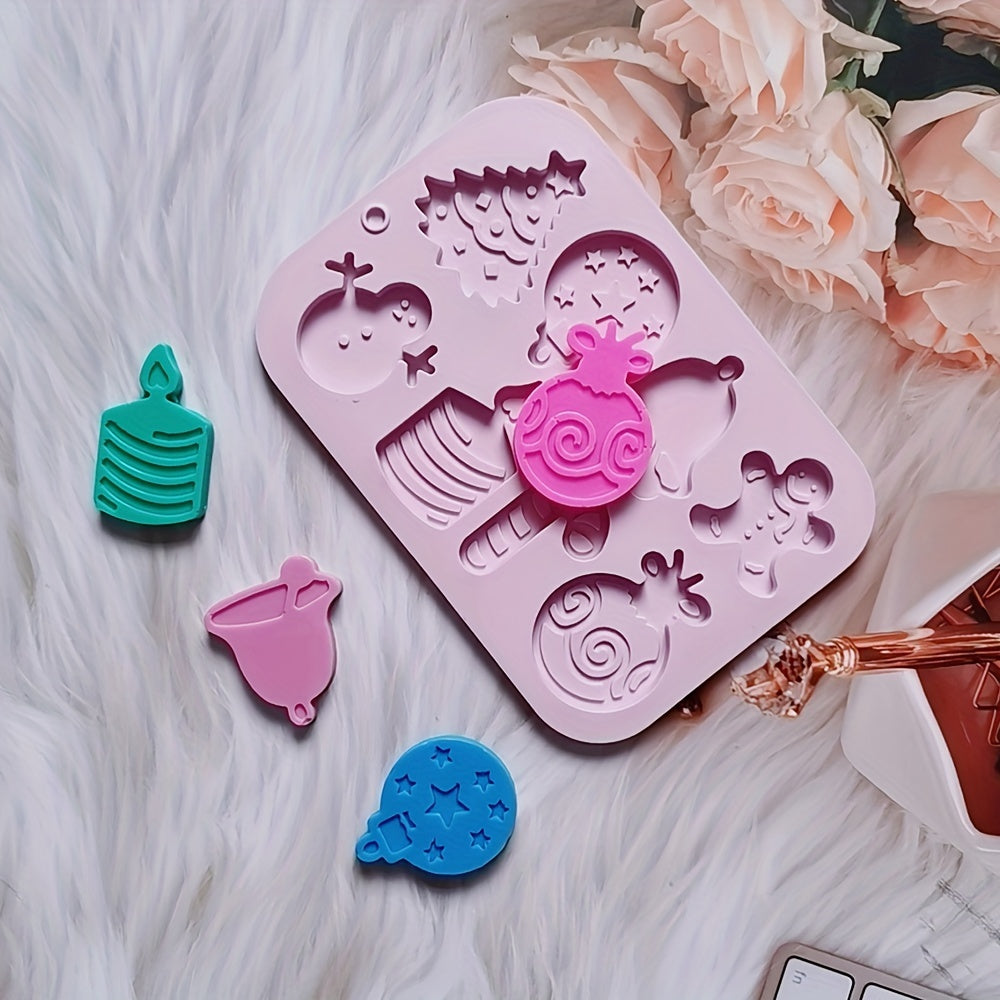 Christmas Silicone Cookie Mold 8 Cavities for Cakes Chocolates Biscuits and Candies