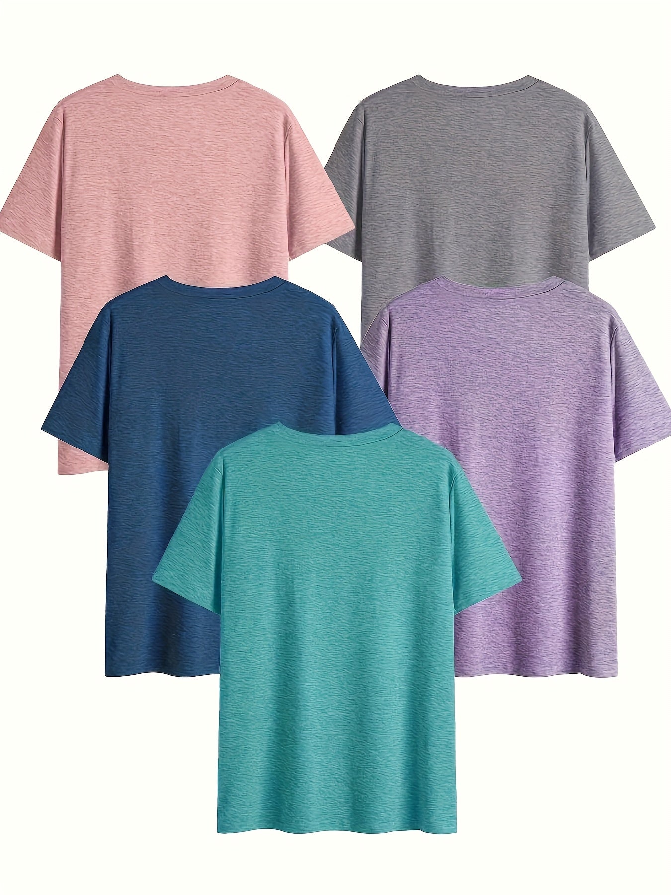 Women’s Solid Color V-Neck T-Shirts Short Sleeve Casual Summer