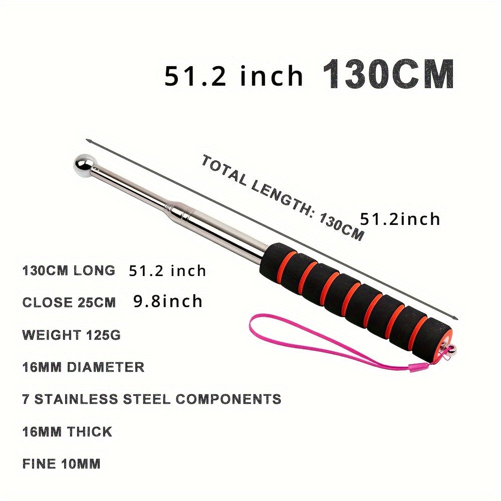 130cm Stainless Steel Telescopic Inspection Hammer for Walls Floors Non-Electric
