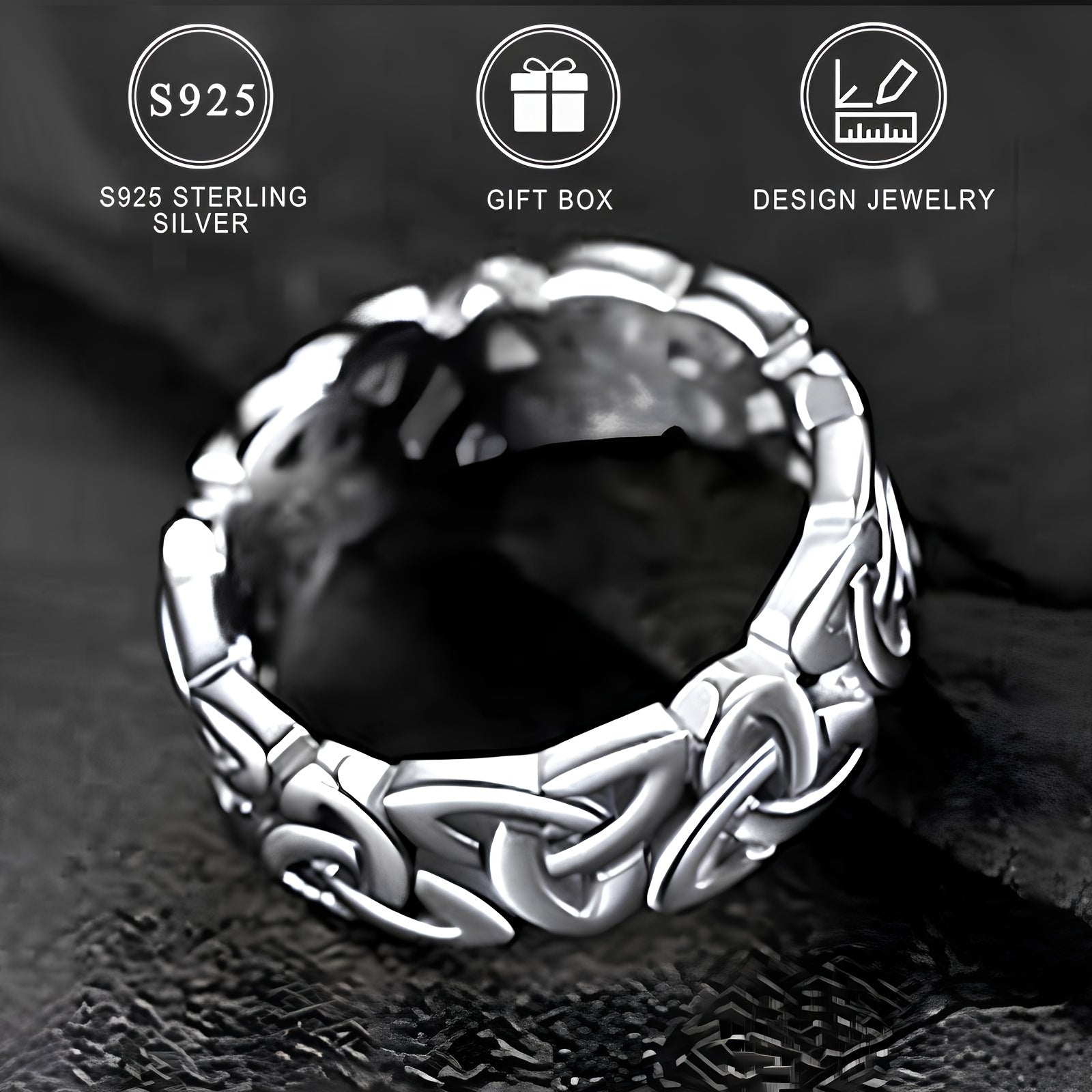 Sterling Silver Celtic Knot Ring for Women Jewelry Gift