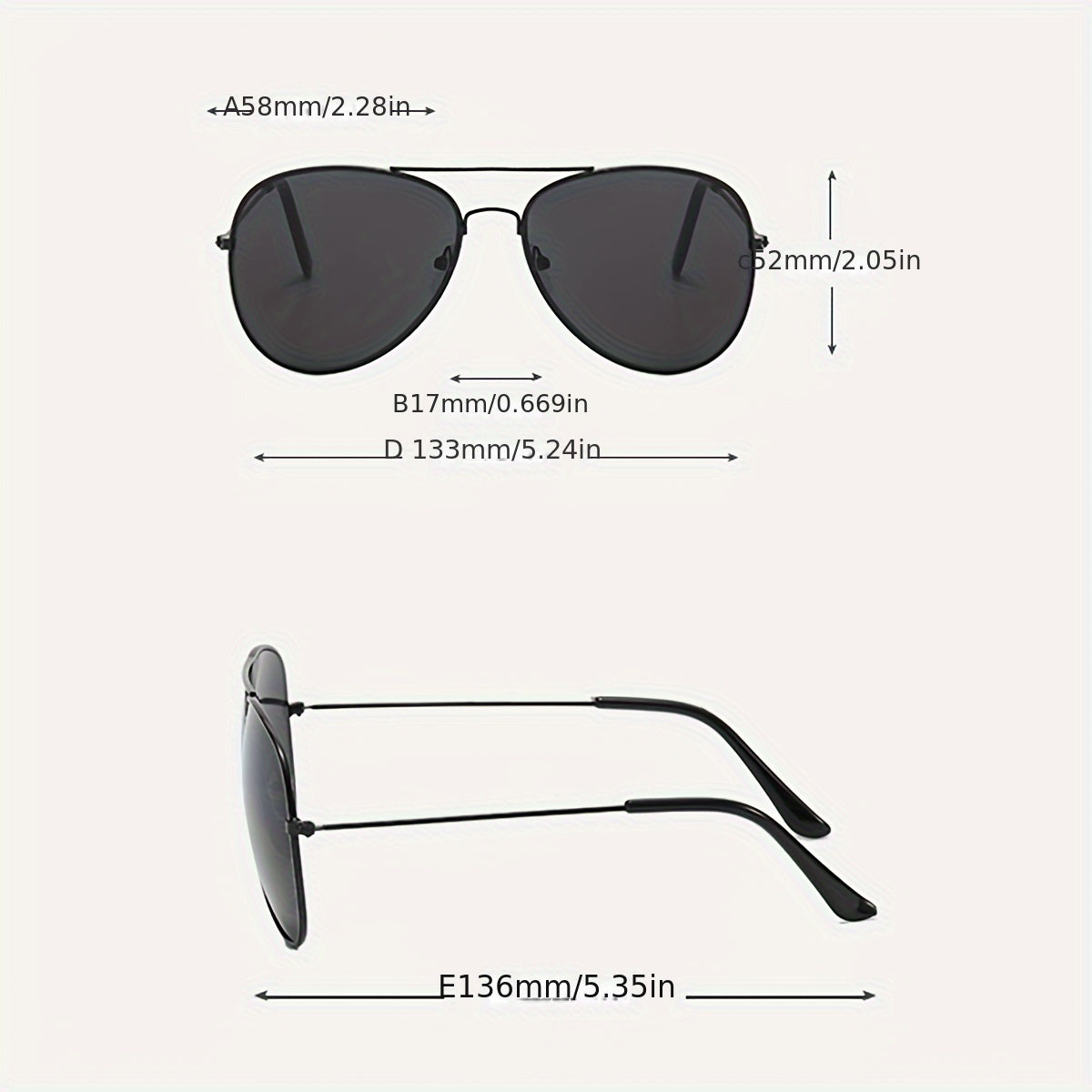 Set of 3 Unisex Pilot Glasses for Driving Fishing Outdoor Activities