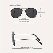 Set of 3 Unisex Pilot Glasses for Driving Fishing Outdoor Activities