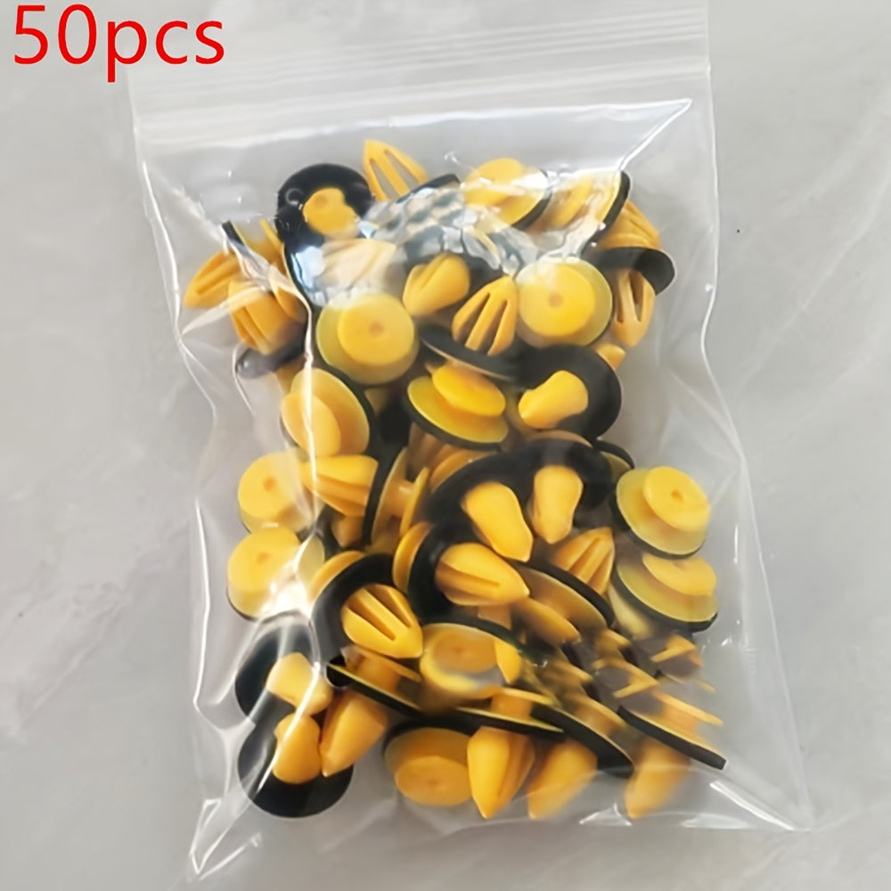 50PCS Clips de retención para panel de puerta de coche, sujetadores, remaches, sujetadores para parachoques y guardabarros