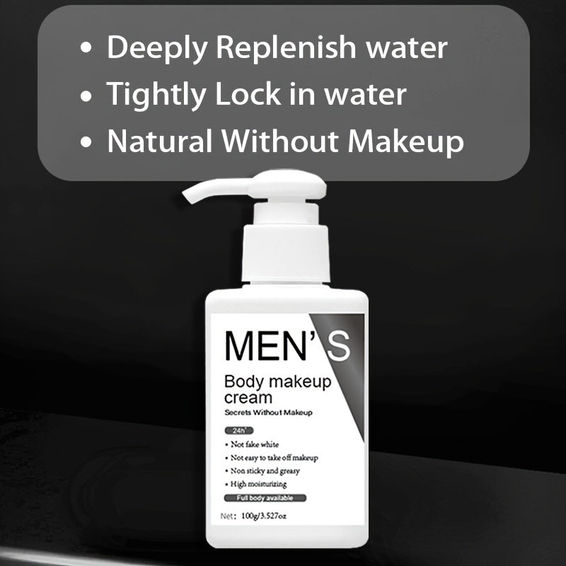 Men's Body Makeup Cream Full Body Moisturizer Hypoallergenic Pore Concealing