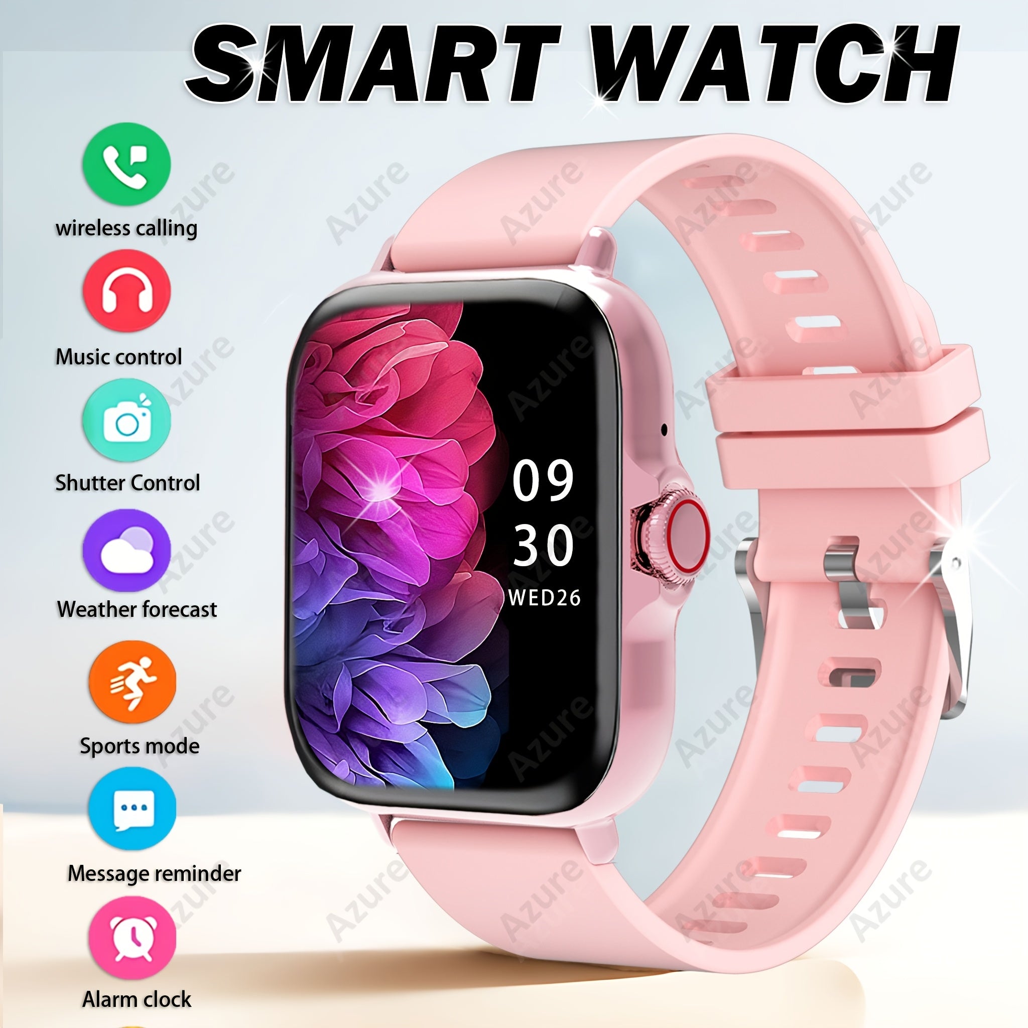 HD Smartwatch 4.65cm Touch Screen Wireless Calling Fitness Tracker with Customizable Wallpaper and Multiple Sports Modes