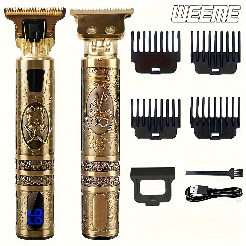 T-shaped cordless hair clipper with USB interface for beard facial body grooming rechargeable