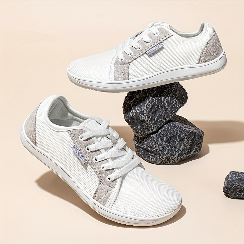 Unisex Wide Toe Trekking Shoes Breathable Mesh Rubber Sole Casual Outdoor Hiking